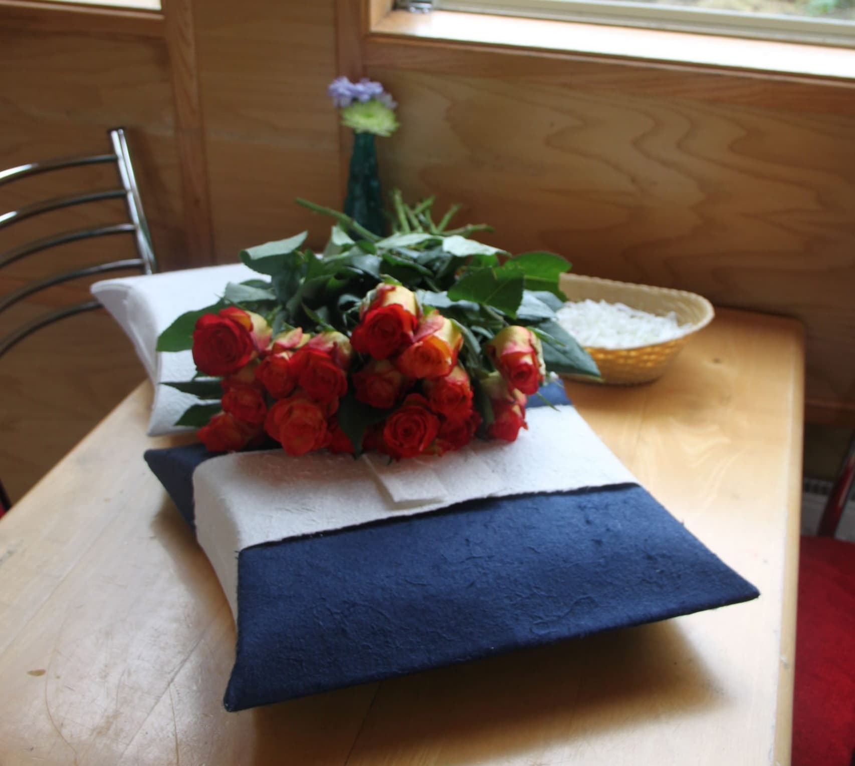A biodegradable Journey water urn, hand-crafted from mulberry paper